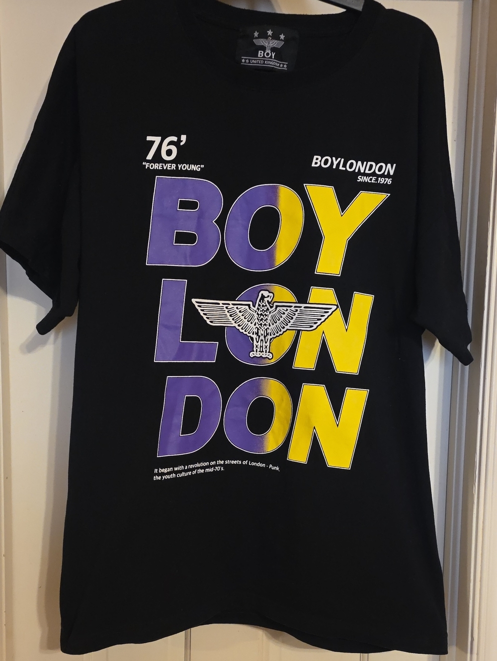 BOY LONDON t-shirt  Excellent Condition, Like New Size Large